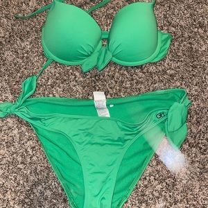 green bikini set